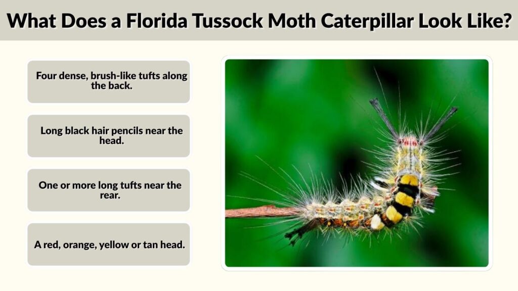 What Does a Florida Tussock Moth Caterpillar Look Like?