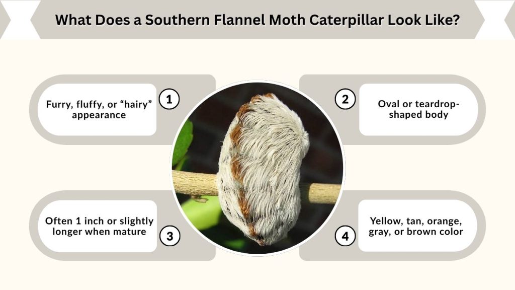 What Does a Southern Flannel Moth Caterpillar Look Like?