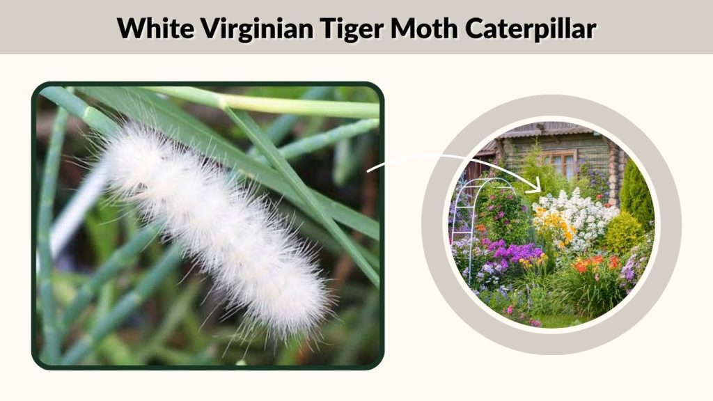 White Virginian Tiger Moth Caterpillar