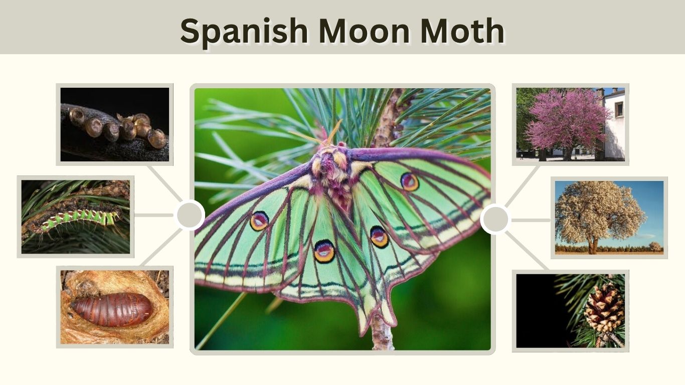 Spanish Moon Moth: Caterpillar, Habitat, Life Cycle & Facts