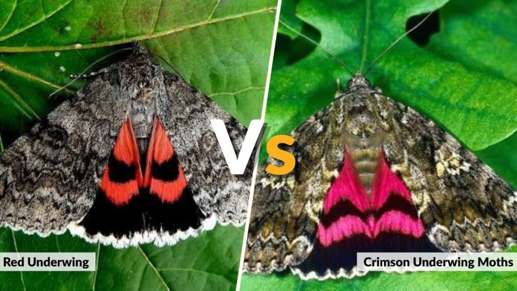 Red Underwing vs Crimson Underwing Moths
