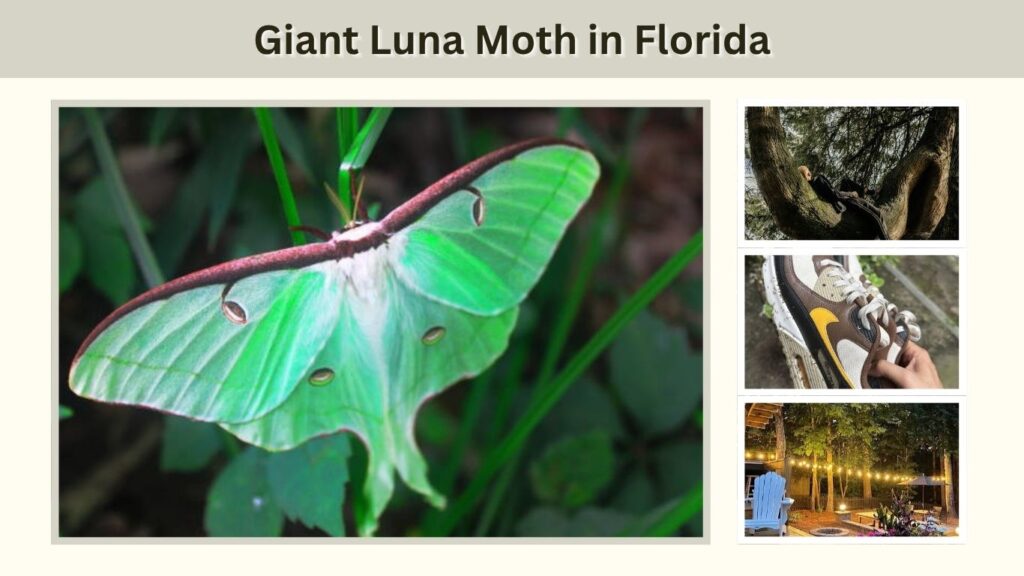 Giant Luna Moth in Florida