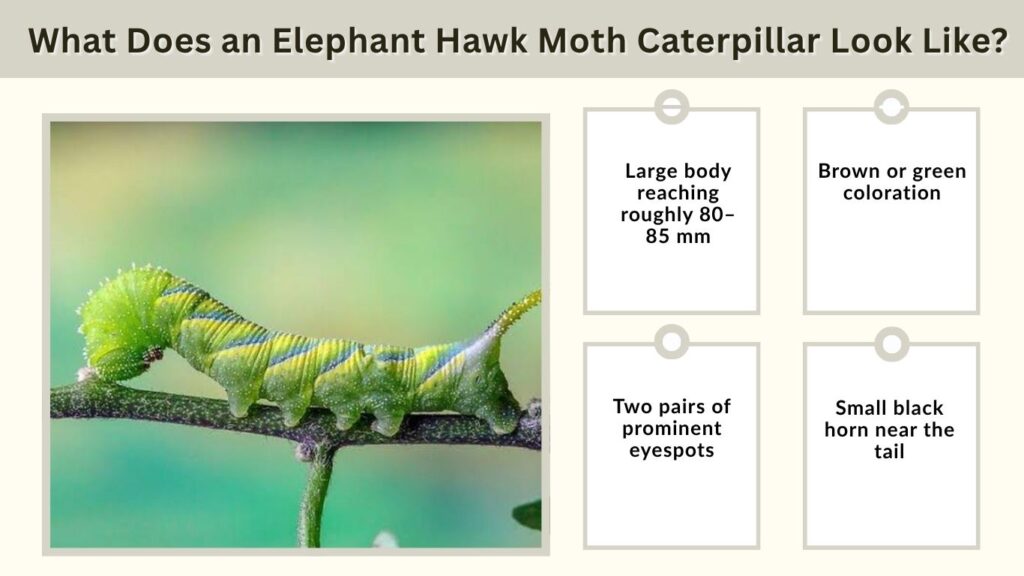 What Does an Elephant Hawk Moth Caterpillar Look Like?