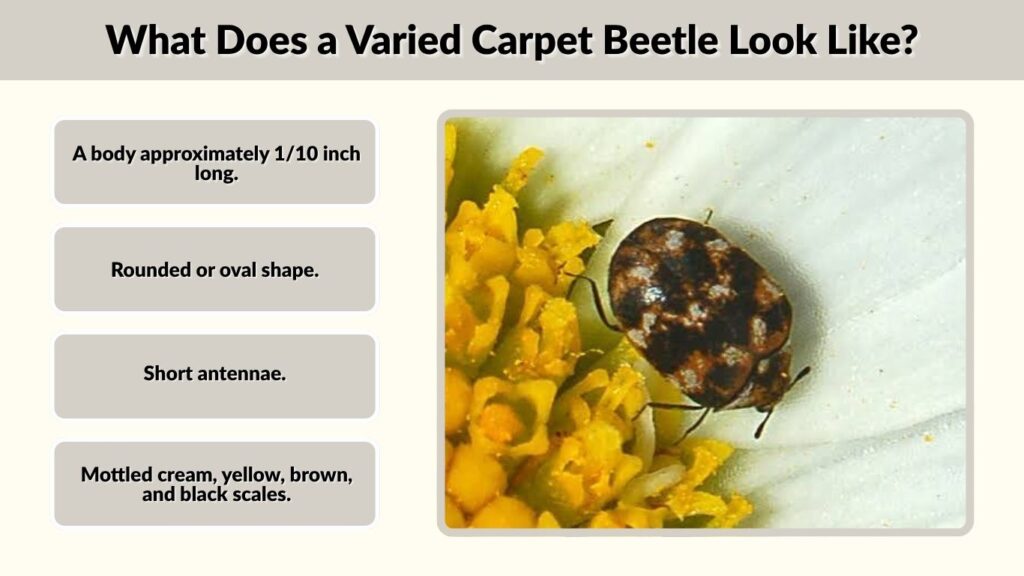 What Does a Varied Carpet Beetle Look Like?