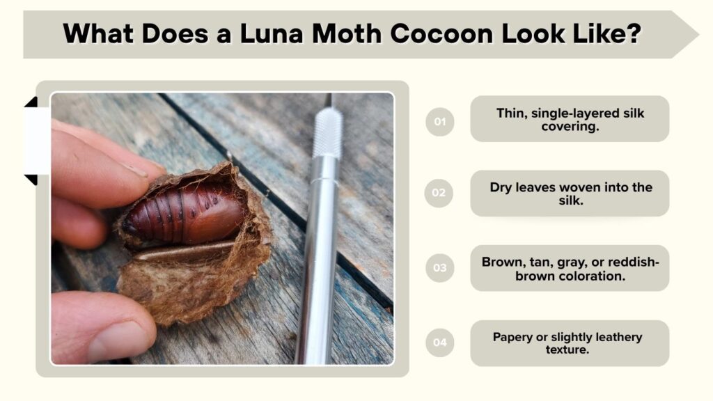 What Does a Luna Moth Cocoon Look Like?