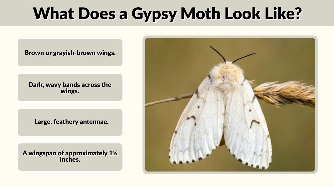 What Does a Gypsy Moth Look Like? Eggs, Larvae & Adults