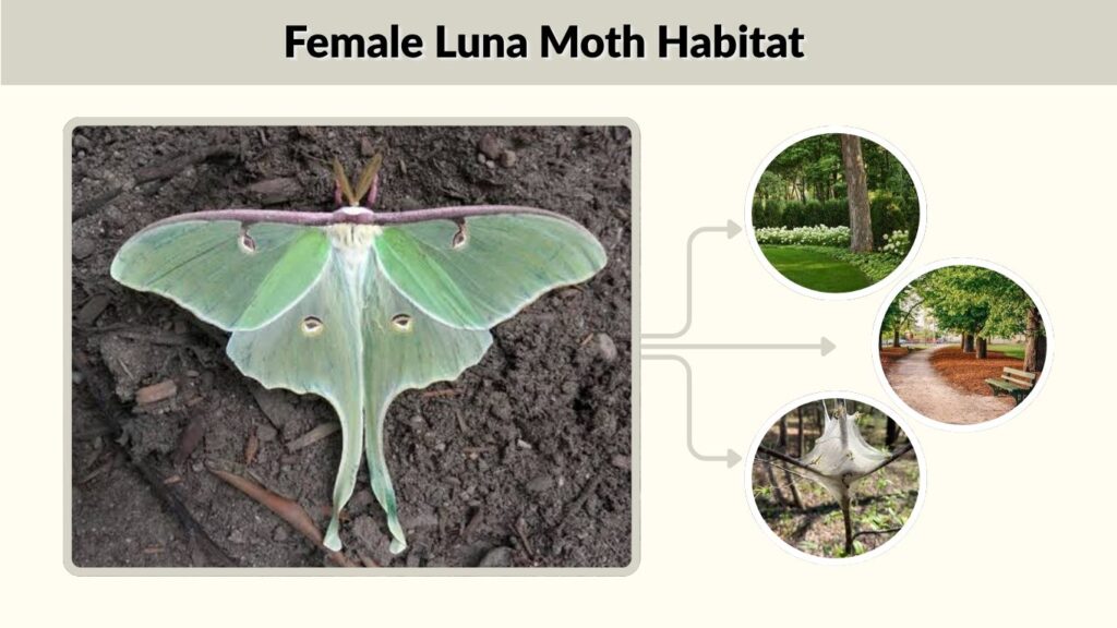 Female Luna Moth Habitat