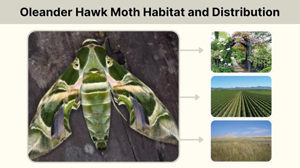Oleander Hawk Moth Habitat and Distribution