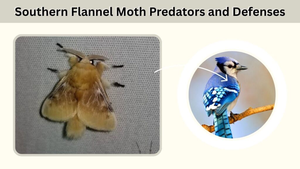 Southern Flannel Moth Predators and Defenses