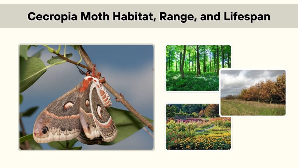 Cecropia Moth Habitat, Range, and Lifespan