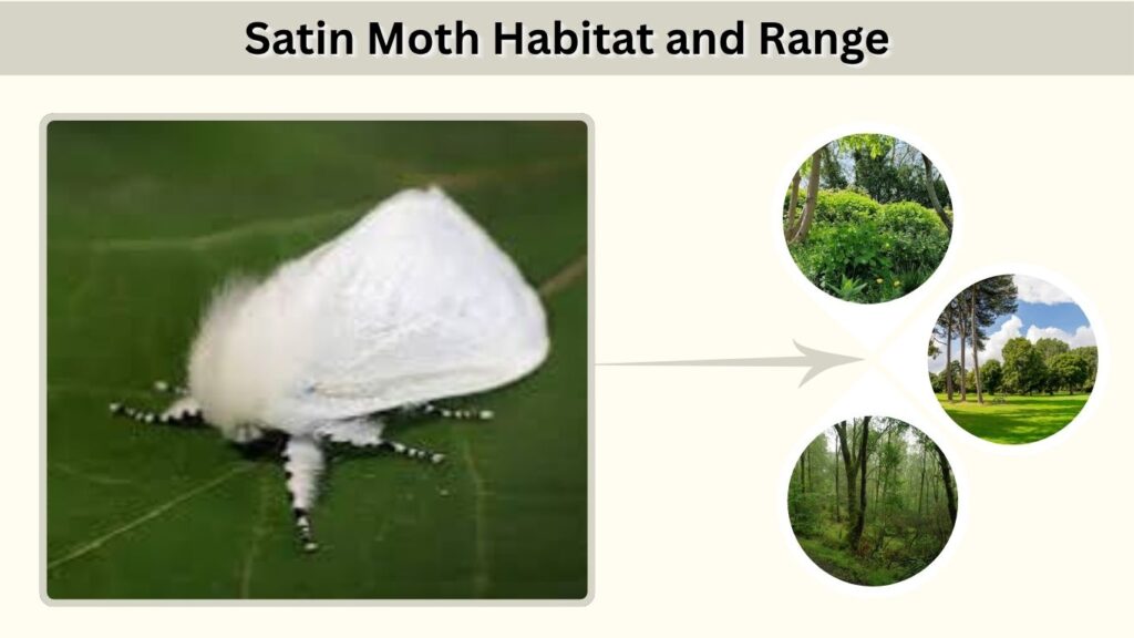 Satin Moth Habitat and Range