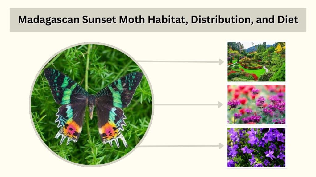 Madagascan Sunset Moth Habitat, Distribution, and Diet