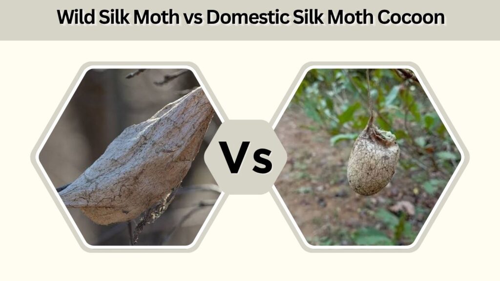 Wild Silk Moth vs Domestic Silk Moth Cocoon
