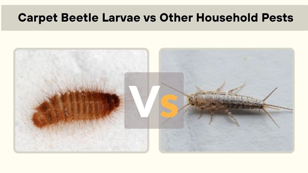 Carpet Beetle Larvae vs Other Household Pests