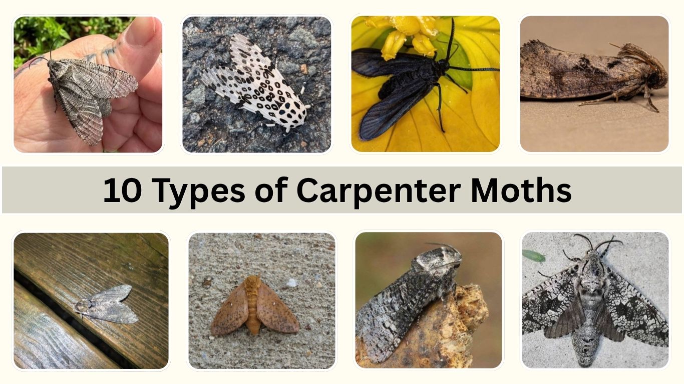 10 Types of Carpenter Moths: Identification, Habitat & Life Cycle
