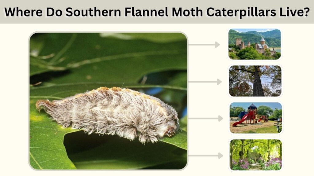 Where Do Southern Flannel Moth Caterpillars Live?