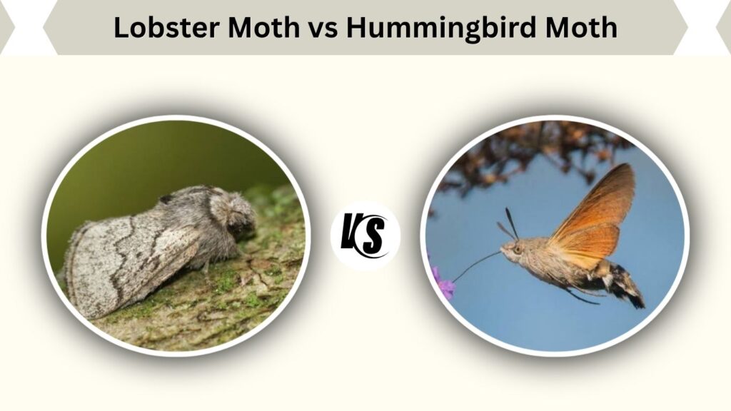 Lobster Moth vs Hummingbird Moth