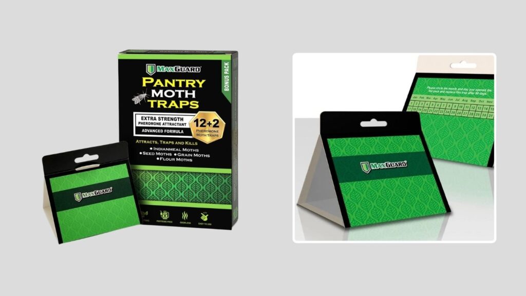  MAXGUARD Pantry Moth Traps with Extra Strength Pheromones
