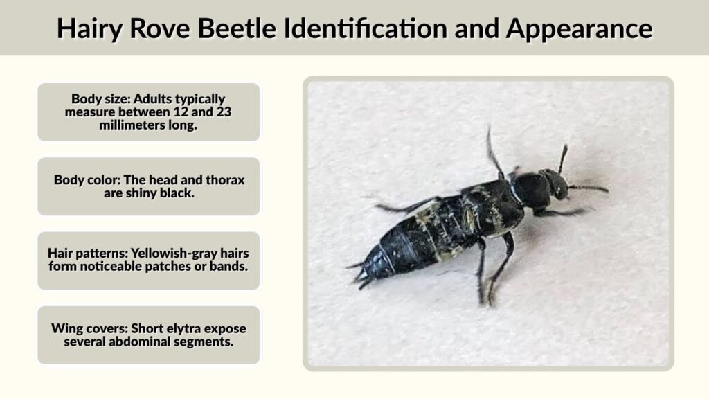 Hairy Rove Beetle Identification and Appearance